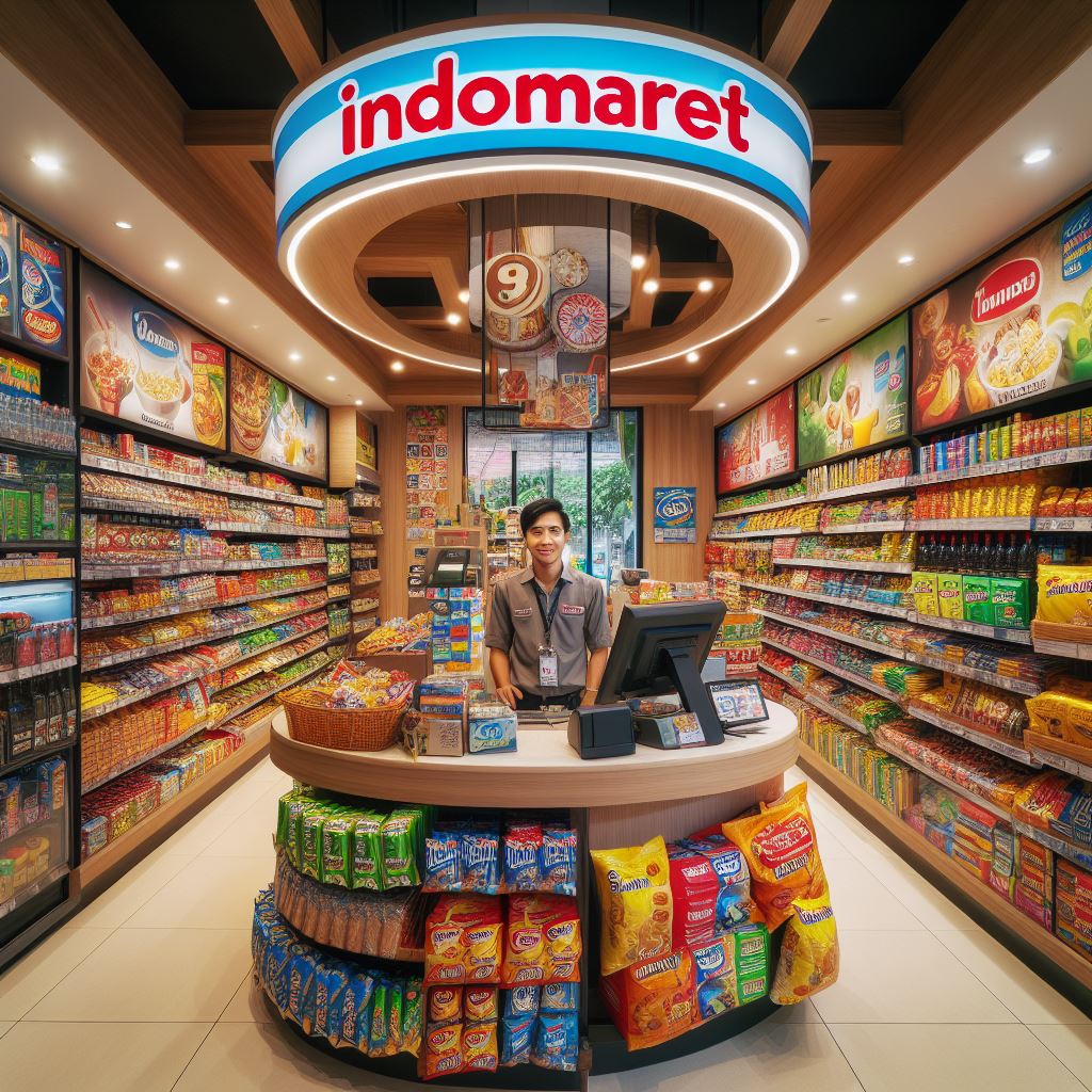 Berbagai jajanan populer di Indomaret yang disukai wanita, termasuk coklat, snack, dan minuman sehat.